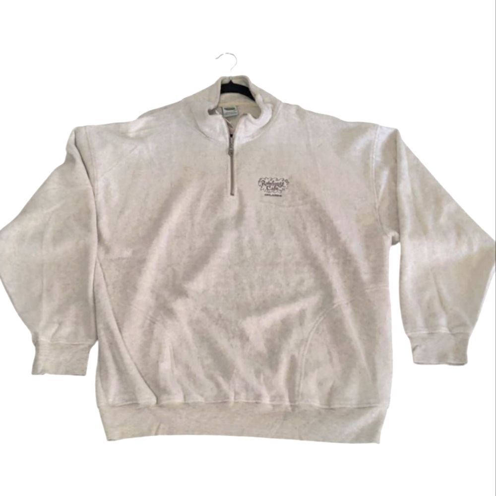 VTG NWT RAINFOREST Men's GRAY Zip-Up Sweater XXL